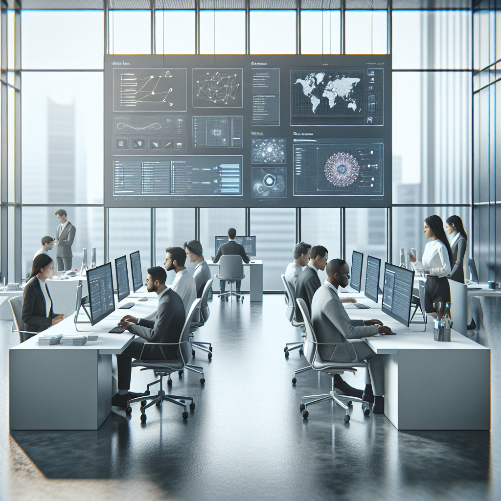 An illustration of a custom software system tailored for a business, showing unique workflows and processes integrated into a digital platform.